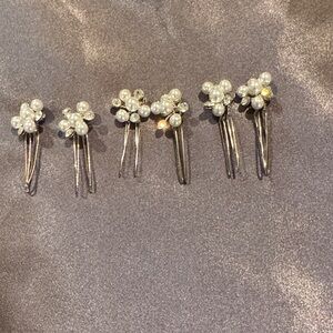 Elegant Pearl and Crystal Hair Pins